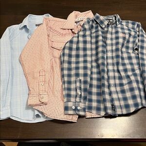 Boys Ariat & Cowboy Hardware Rodeo Dress Shirts 7/8 + an extra!!